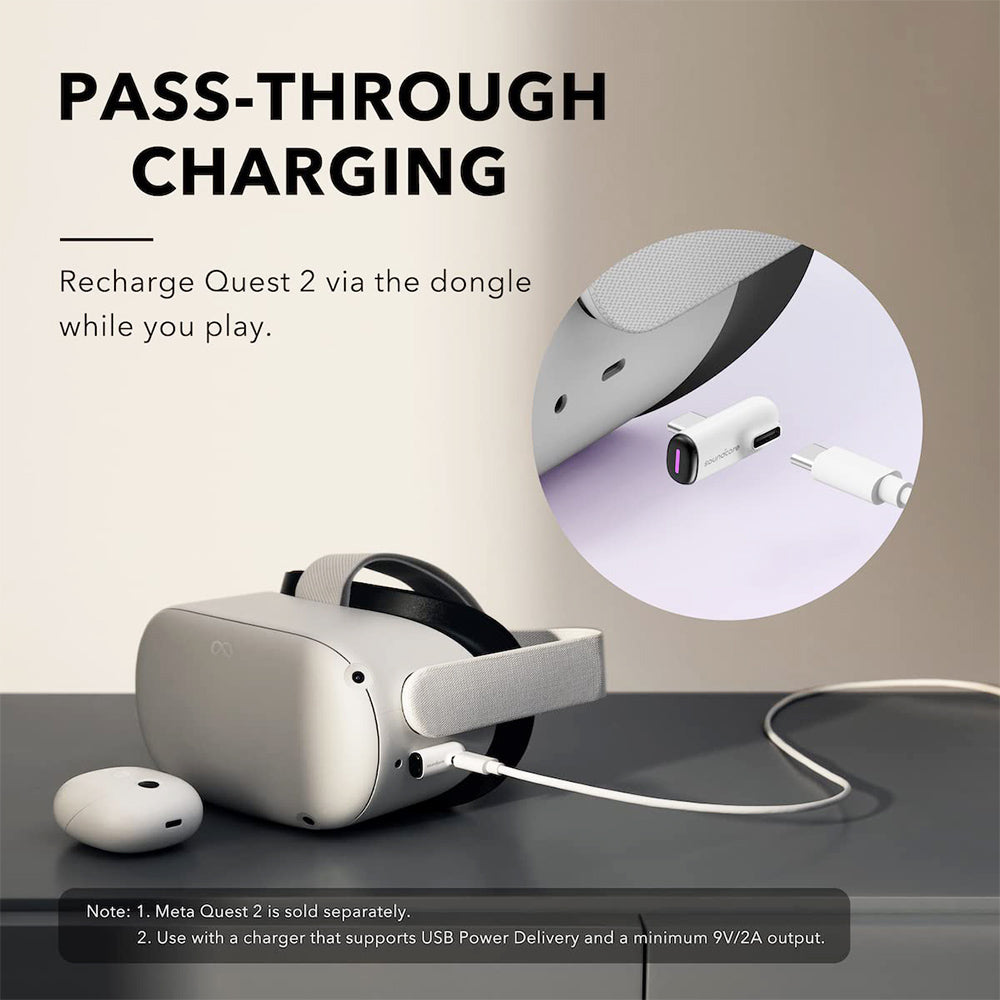 Anker Soundcore VR P10 TWS Gaming Earbuds, Compatible with Meta Quest 2, Steam Deck, PS4, PS5, PC, Switch - White