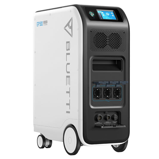 BLUETTI EP500 Portable Power Station, 5100Wh LiFePO4 Battery Solar Generator, 2000W AC Output, Seamless UPS, 15W Wireless Charging, App Control - EU Plug