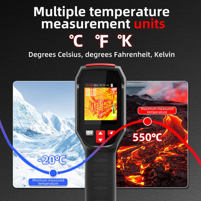 BSIDE HX3 Infrared Thermal Imaging Camera, 2.4-inch TFT LCD, 240 x 240 Resolution, -20°C to 550°C Tempearture Range, for Home Inspection HVAC Electrical