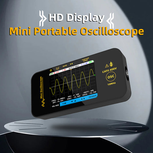 BSIDE OT3 Oscilloscope with Probe, 3.2" TFT Color Screen, 10MHz Bandwidth, Real-Time Sampling 48MSa/s, 1200mAh Battery, for Outdoor Maintenance, Automotive Repair, and Power Detection
