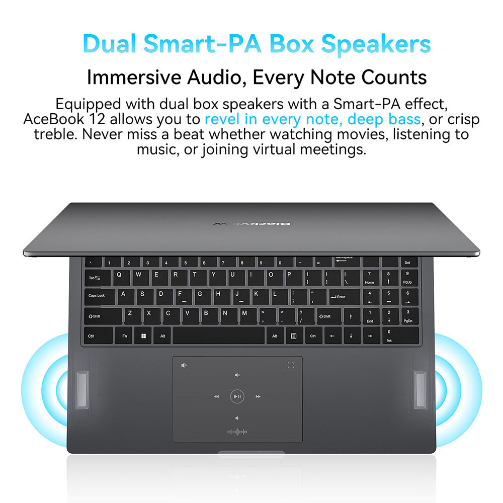 Blackview Acebook 12 Laptop, 16 inch 1920*1200 IPS Screen, Intel Core i5-1030NG7 4 Cores Max 3.5GHz, 16GB RAM 512GB SSD, WiFi 5 Bluetooth 4.2, 1*Full-featured Type-C, 2* USB 3.2, 1* USB 2.0, 1* HDMI, 1* SD Card, 1* Audio Jack, 57Wh Battery