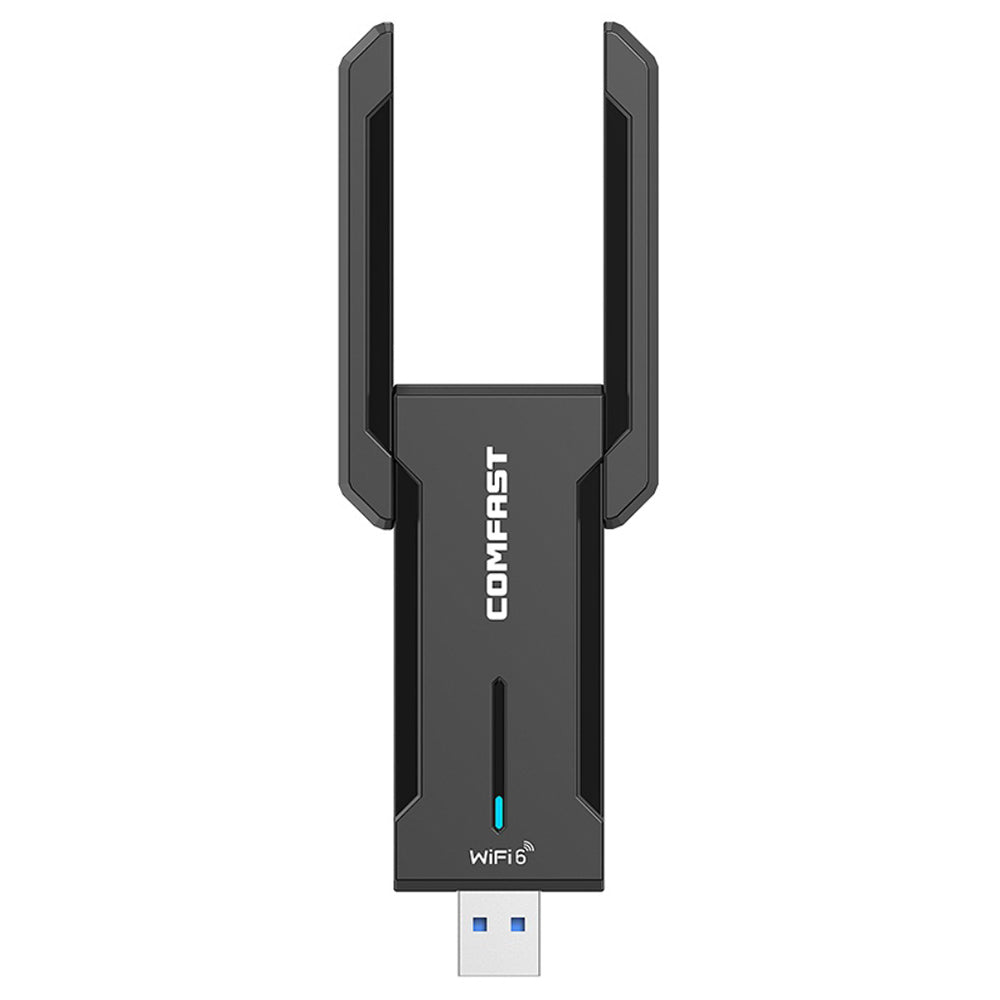 COMFAST CF-972AX WiFi 6 Adapter Gaming Wireless Adapter, Triple Band 5374Mbps USB 3.0  Free Driver Plug and Play WiFi Dongle, Supports AP Mode