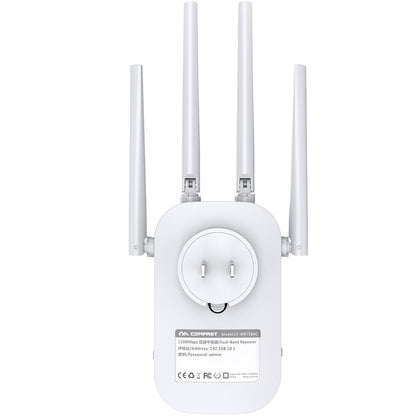 COMFAST CF-WR758AC WiFi Amplifier 1200Mbps Dual-band Antenna Extender Long Range Wi-Fi Signal Enhancer - US