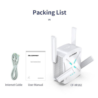 COMFAST CF-XR182 WiFi Signal Amplifier Dual-band 5G 1800M WiFi 6 Signal Extender - US