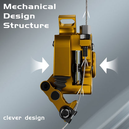 DYISLAND XT-7 Hydraulic Disc Brakes Calipers, Cable Actuated Front &amp; Rear Brake for MTB / Road Bike / Electric Bike - Yellow
