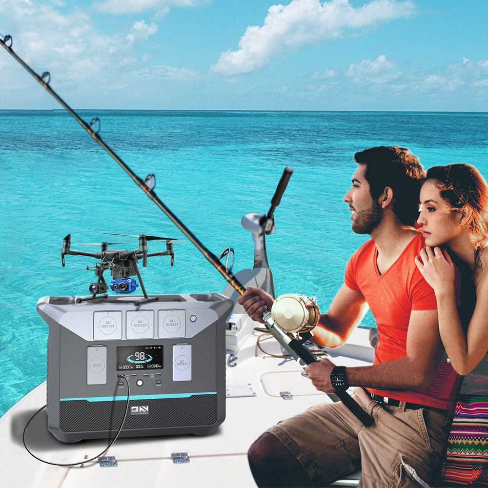 DaranEner NEO1500Pro Portable Power Station, 1382Wh LiFePO4 Battery Solar Generator, 1800W AC Output, Charge to 80% in 1 Hour, 14 Ports, for Outdoors Camping, Travel, RV, Home Emergency