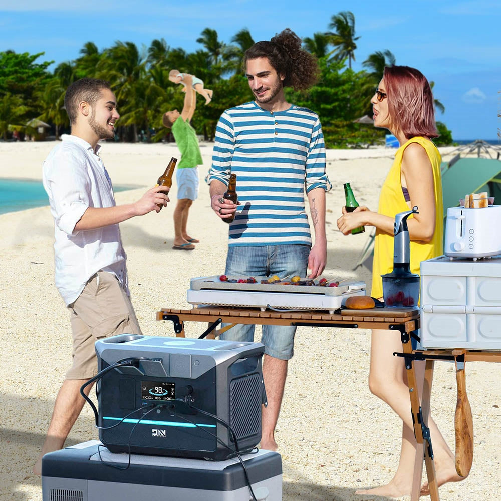 DaranEner NEO1500Pro Portable Power Station, 1382Wh LiFePO4 Battery Solar Generator, 1800W AC Output, Charge to 80% in 1 Hour, 14 Ports, for Outdoors Camping, Travel, RV, Home Emergency