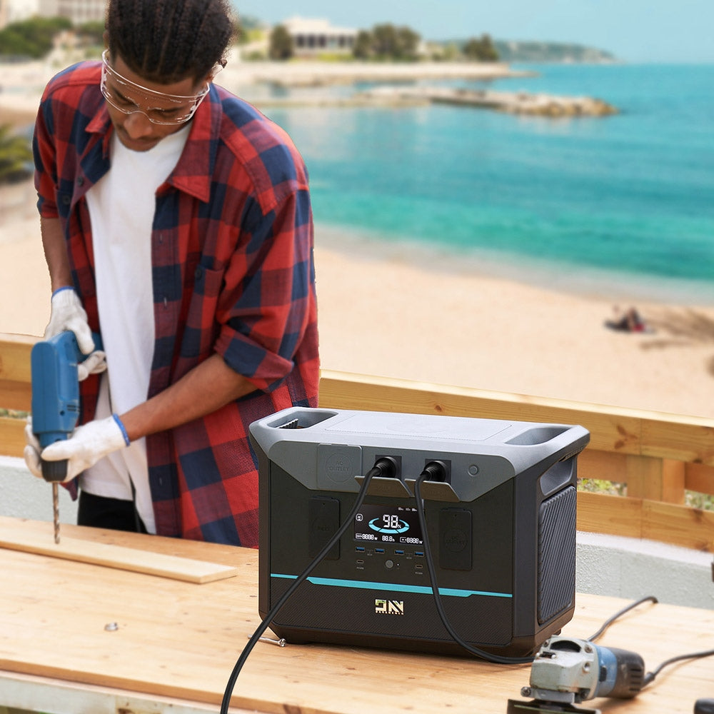 DaranEner NEO1500Pro Portable Power Station, 1382Wh LiFePO4 Battery Solar Generator, 1800W AC Output, Charge to 80% in 1 Hour, 14 Ports, for Outdoors Camping, Travel, RV, Home Emergency