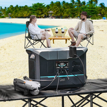 DaranEner NEO1500Pro Portable Power Station, 1382Wh LiFePO4 Battery Solar Generator, 1800W AC Output, Charge to 80% in 1 Hour, 14 Ports, for Outdoors Camping, Travel, RV, Home Emergency