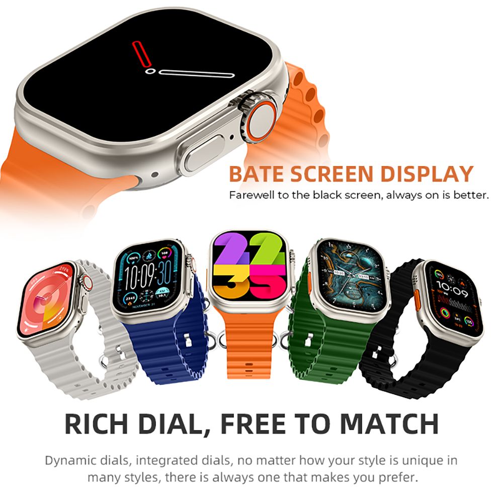 DIONA ET3 Smartwatch, 2.1-inch Screen, Voice Assistant, Health Monitoring, Bluetooth Calling, Multiple Sports Modes