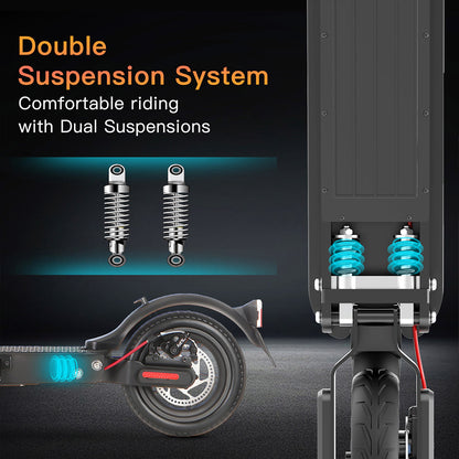 E9 Pro Electric Scooter, ABE Certification, 350W Motor, 36V 7.5Ah Battery, 8.5-inch Tire, 20km/h Max Speed, 30km Range, Dual Braking System, App Control