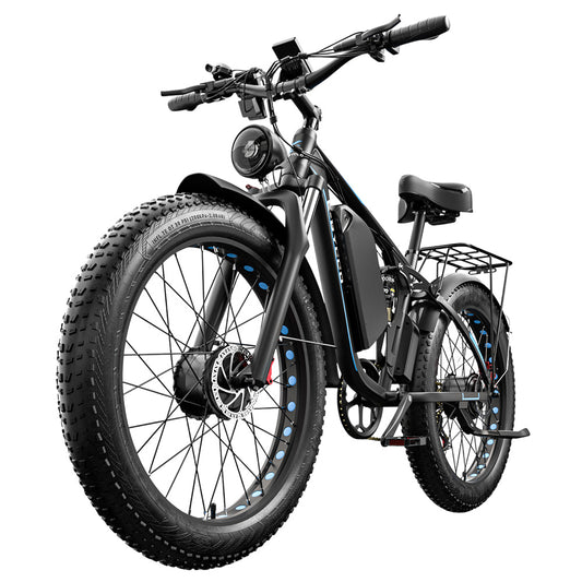 E·Bycco EB7Pro Electric Bike, 2*1000W Motor, 52V 23Ah Battery, 20*4.0 inch Fat Tire, 55km/h Max Speed, 130km Max Range, Hydraulic Disc Brakes, Full Suspension System, Shimano 7-Speed