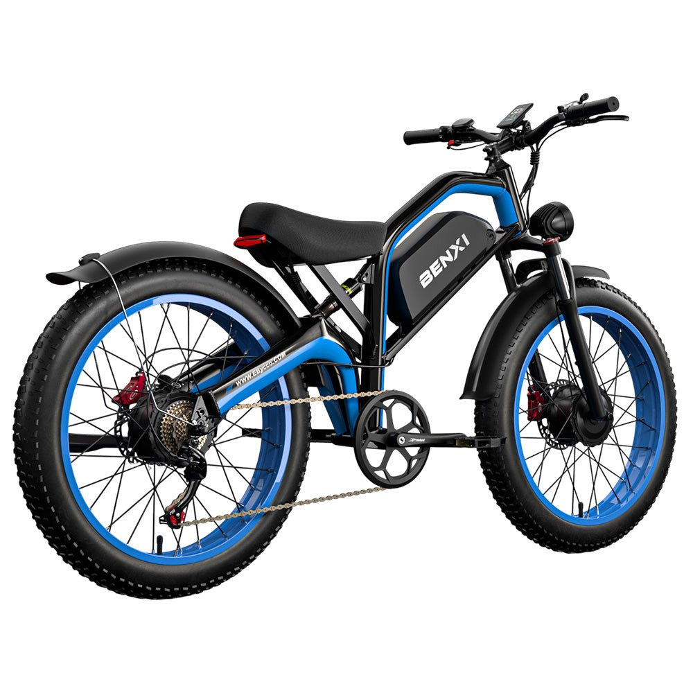 E·Bycco EB9 Electric Bike, 2*1000W Motor, 52V 23AH Battery, 26*4.0 inch Fat Tires, 55km/h Max Speed, 130km Max Range, Hydraulic Disc Brakes, Full Suspension, Shimano 7-speed, LCD Display