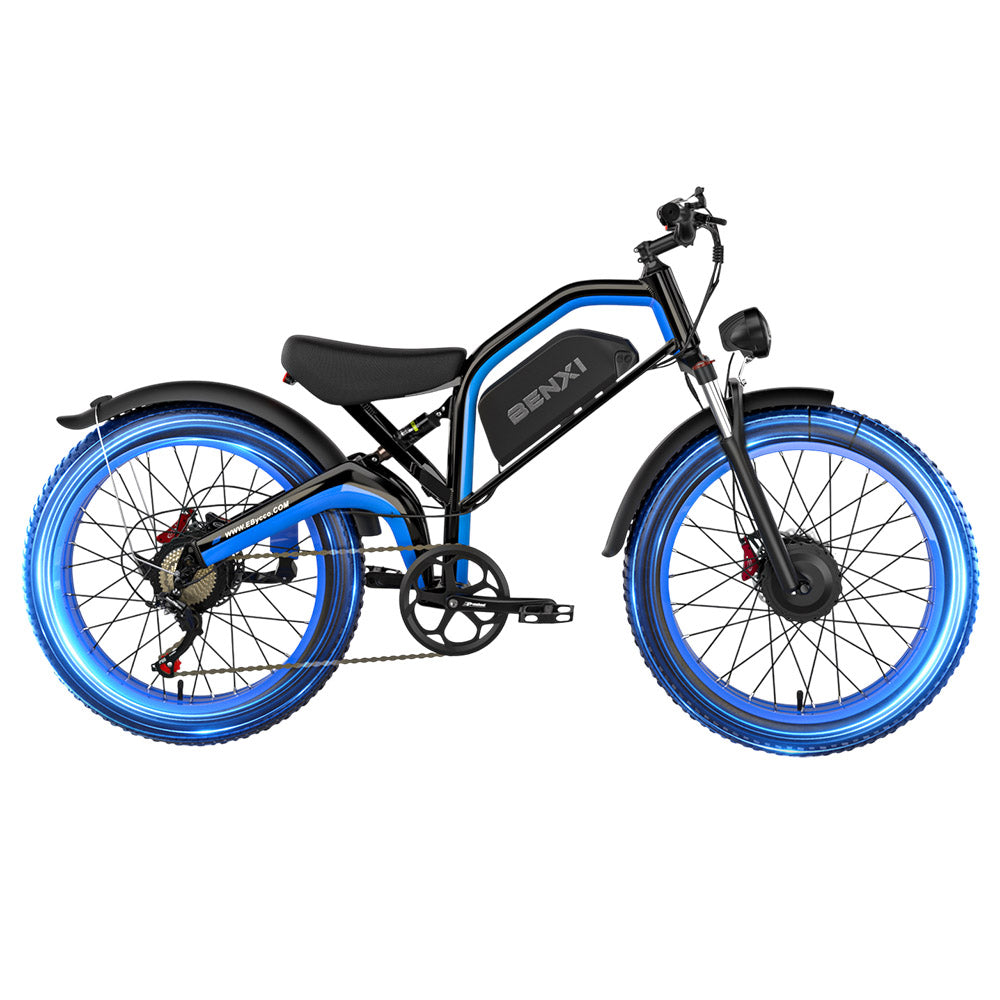 E·Bycco EB9 Electric Bike, 2*1000W Motor, 52V 23AH Battery, 26*4.0 inch Fat Tires, 55km/h Max Speed, 130km Max Range, Hydraulic Disc Brakes, Full Suspension, Shimano 7-speed, LCD Display