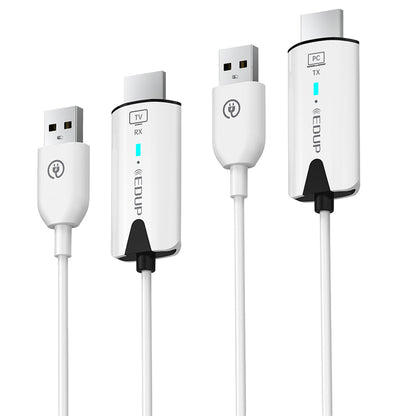 EDUP EH-WD9906 Wireless HDMI Transmitter and Receiver, Plug &amp; Play, Screen Mirror &amp; Extend, 98ft Transmission, 1RX to 8TXs