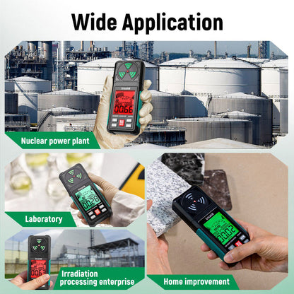 ERICKHILL EGF02 Digital Nuclear Radiation Detector, Geiger Counter, Portable Beta Gamma X-ray Radiation Dosimeter with LCD Display for Home, Radioactive Mineral Mining