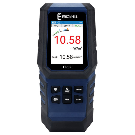 ERICKHILL ER02 EMF Meter, Hand-held Electromagnetic Field Radiation Detector for EF RF MF