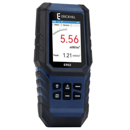 ERICKHILL ER02 EMF Meter, Hand-held Electromagnetic Field Radiation Detector for EF RF MF