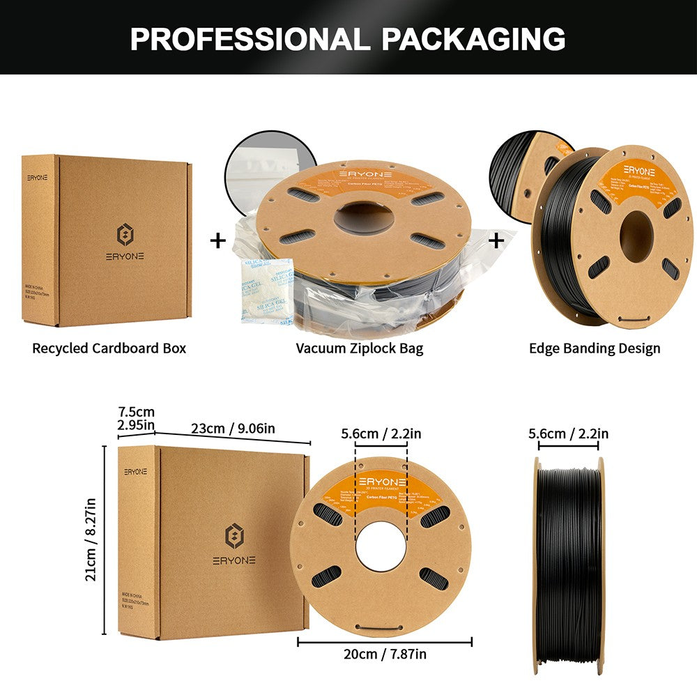 ERYONE Carbon Fiber PETG Filament 1kg Black