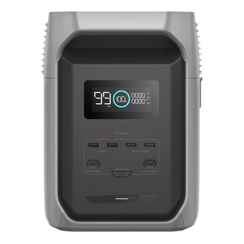 EcoFlow DELTA 3 1500 Portable Power Station, 1536Wh LFP Battery, 1800W Solar Generator, 15 Outlets, <15ms UPS, Expandable to 5.5kWh, App Control, IP65 Protection, 1.5h Fast Charge, for Home Backup, Outdoor Camping &amp; RV, Black
