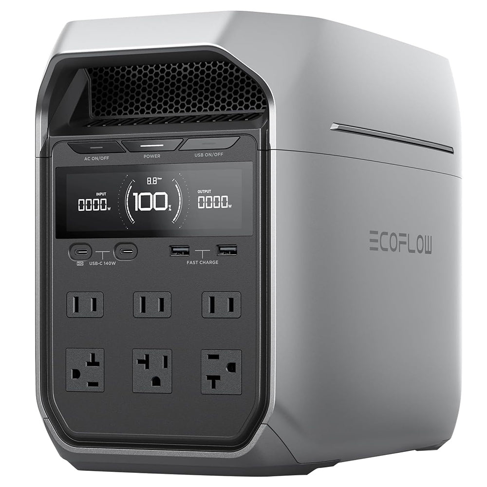 EcoFlow DELTA 3 Plus Portable Power Station, 1024Wh LFP Battery, 1800W Solar Generator, 13 Outlets, <10ms UPS &amp; <30dB Noise, Expandable to 5kWh, App Control, IP65 Protection, 56min Fast Charging, for Home Backup, Outdoor Camping &amp; RV