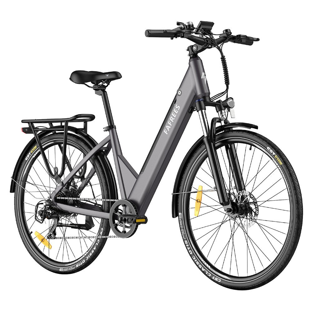 Fafrees F28 Pro 27.5'' Step-through City E-Bike 25Km/h 250W Motor 36V14.5Ah Embedded Removable Battery Shimano 7-Speed Gear - Black