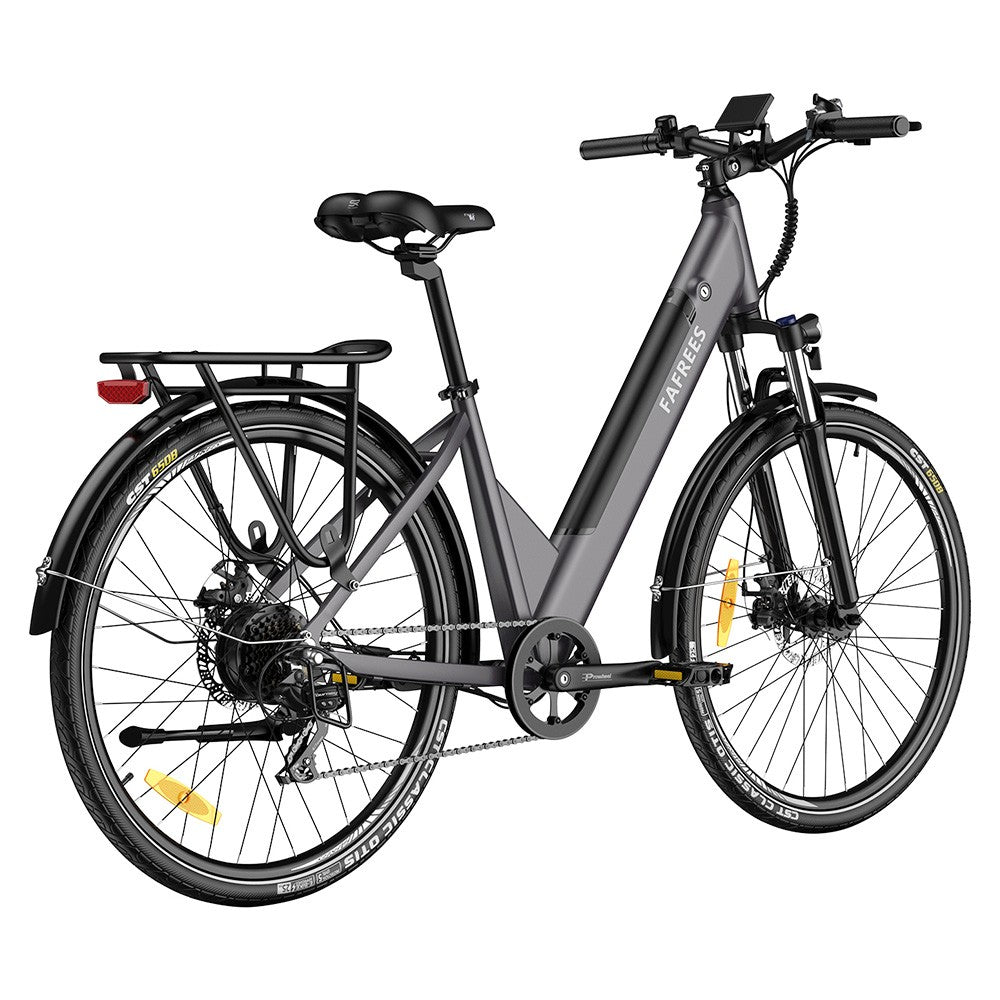 Fafrees F28 Pro 27.5'' Step-through City E-Bike 25Km/h 250W Motor 36V14.5Ah Embedded Removable Battery Shimano 7-Speed Gear - Black