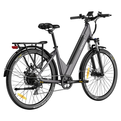 Fafrees F28 Pro 27.5'' Step-through City E-Bike 25Km/h 250W Motor 36V14.5Ah Embedded Removable Battery Shimano 7-Speed Gear - Black