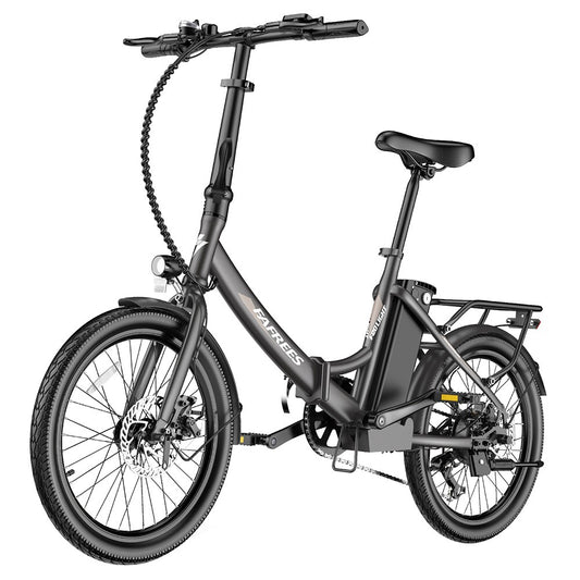 Fafrees F20 Light Folding City E-bike 20*1.95 Inch Tire 36V 250W Motor 25Km/h Max Speed 14.5Ah Battery Shimano 7-Speed Gear IPX4 Waterproof - Black