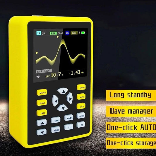 FNIRSI 5012H Handheld Digital Oscilloscope, 1 Channel, 500MS/s Sampling Rate, 100MHz Bandwidth, 2.4-inch Screen