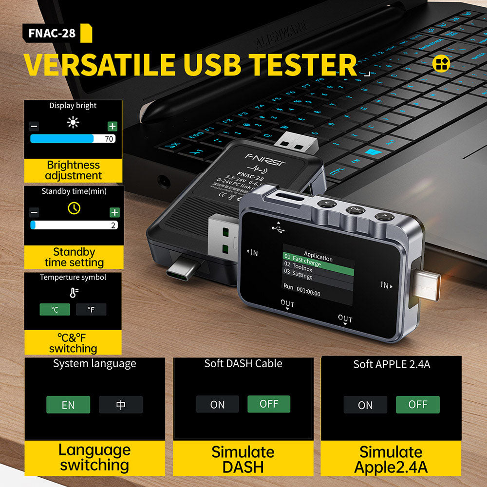 FNIRSI FNAC-28 2in1 Type-C USB Tester