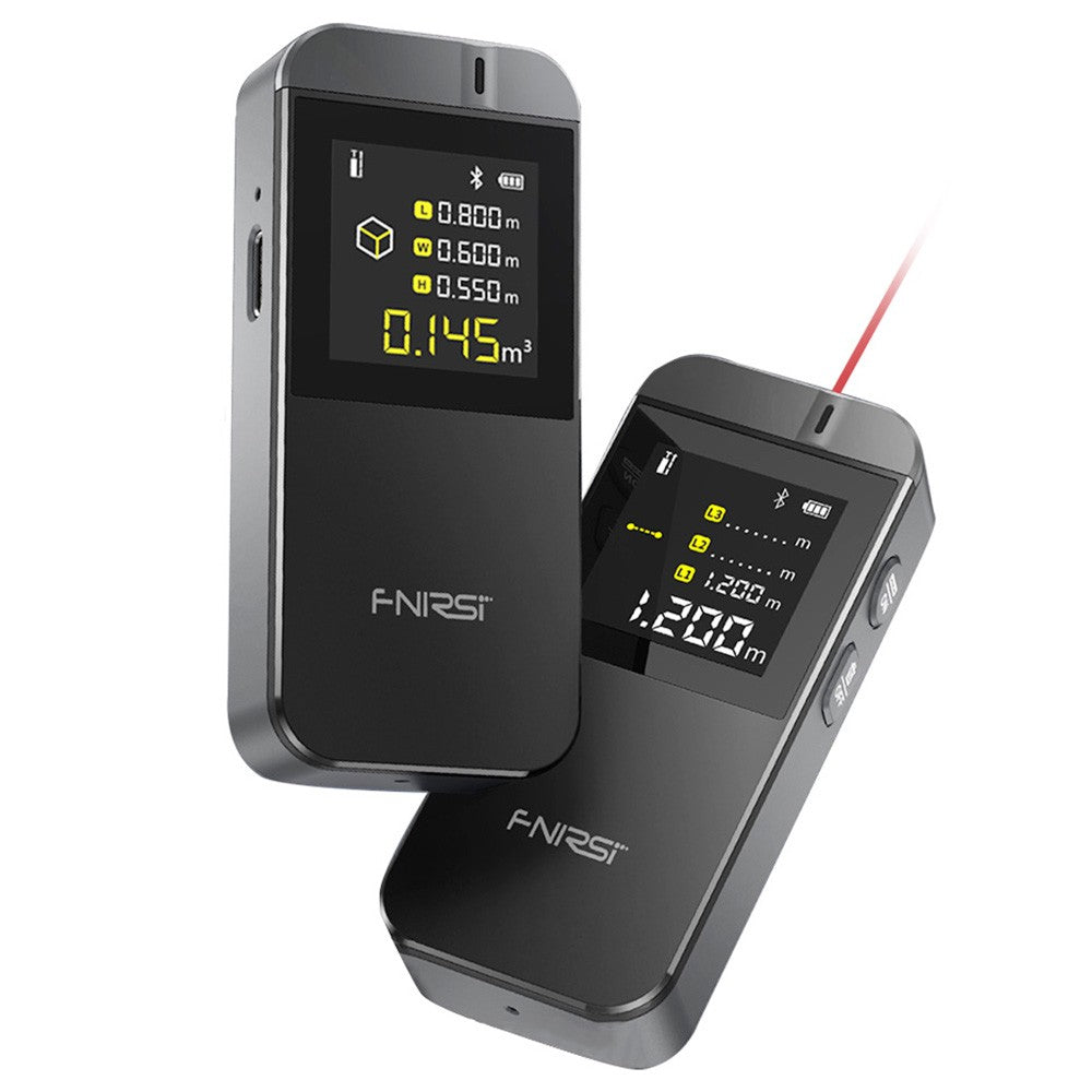 FNIRSI IR40 Smart Laser Rangefinder, Digital Distance Meter, 40M Measurement Range, 360-Degree Gravity Sensor, App Connection, 400mAh Battery - Grey