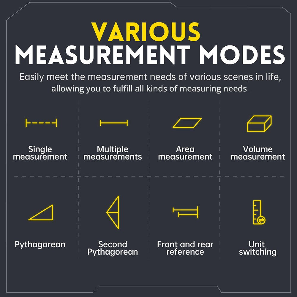 FNIRSI IR40 Smart Laser Rangefinder, Digital Distance Meter, 40M Measurement Range, 360-Degree Gravity Sensor, App Connection, 400mAh Battery - Grey