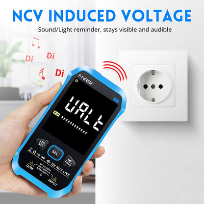FNIRSI S1 Handheld Digital Multimeter, 9999 Counts, AC/DC Voltage Tester, Auto Range, NCV Measures, 1000mAh Rechargeable Battery, Flashlight Function