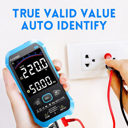 FNIRSI S1 Handheld Digital Multimeter, 9999 Counts, AC/DC Voltage Tester, Auto Range, NCV Measures, 1000mAh Rechargeable Battery, Flashlight Function