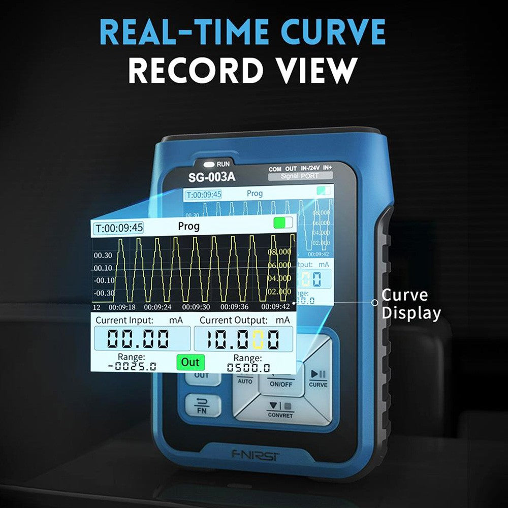 FNIRSI SG-003A Multifunctional Signal Generator, 0-24mA Current, 0-24V Voltage, Adjustable Analog Simulator, Preset Value, Real-Time Curve, Programming Output