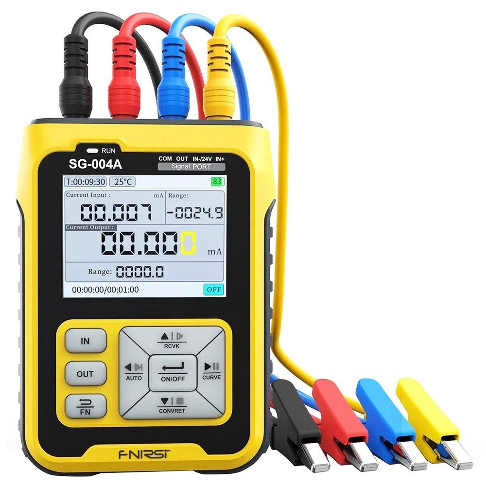 FNIRSI SG-004A Multifunctional Signal Generator, 0-24mA Current, 0-24V Voltage, Analog Source, Preset Value, Real-Time Curve, Programming Output