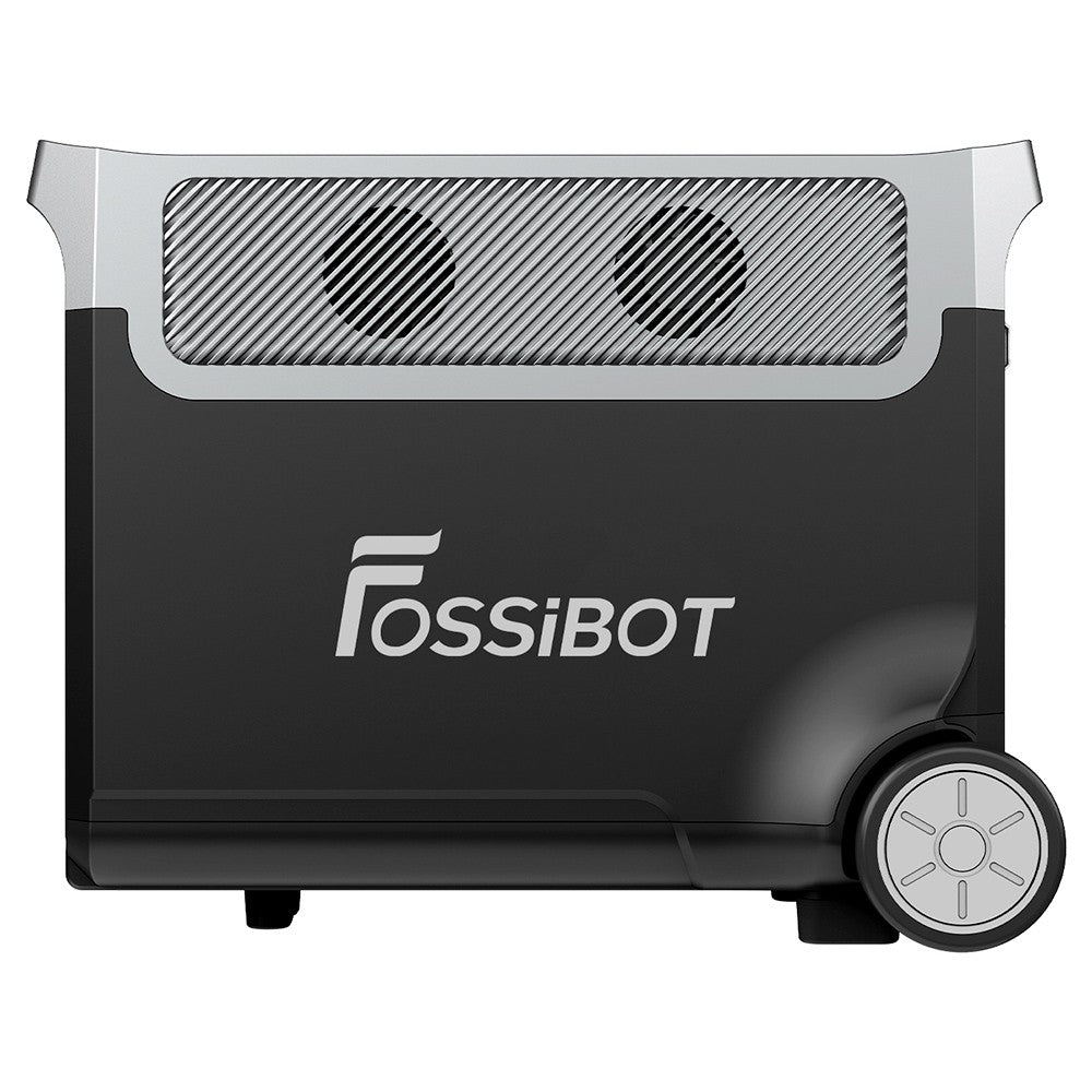 FOSSiBOT F3600 Portable Power Station, 3840Wh LiFePO4 Solar Generator, 3300W AC Output, 2000W Max Solar Charge, Fully Recharge in 1.8 Hours, 15 Output Ports, LCD Screen, Removable Flashlight Torch, 3W LED Light, with Rolling Wheels