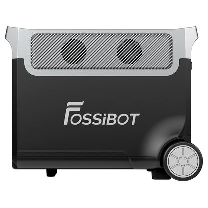 FOSSiBOT F3600 Portable Power Station, 3840Wh LiFePO4 Solar Generator, 3300W AC Output, 2000W Max Solar Charge, Fully Recharge in 1.8 Hours, 15 Output Ports, LCD Screen, Removable Flashlight Torch, 3W LED Light, with Rolling Wheels