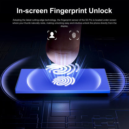 FOSSiBOT S3 Pro 4G Smartphone, 6.67" AMOLED Curved Display, 1.09" Rear Screen, 6GB RAM 128GB ROM, 64MP AI Camera, 5000mAh Battery, Helio G85, NFC, Dual SIM, Android 14, Face Unlock, Black