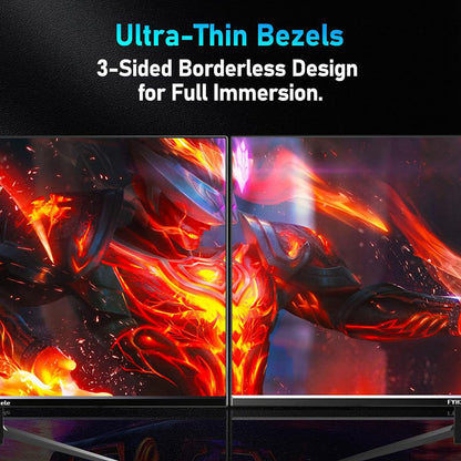 FYHXele FY24FHR 24 inch Gaming Monitor, 1920*1080 16:9 IPS Screen, 180Hz Refresh Rate, 1ms (MPRT) Response Time, 99% sRGB, AMD FreeSync &amp; Adaptive-Sync, HDR10, 178° Viewing Angle, 75*75mm VESA Mountable