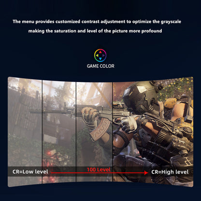 FYHXele FY24FMC-W Gaming Monitor, 24inch 1080P FHD 16:9 VA Screen, 75Hz Refresh Rate, 2800R MVA Panel, 2ms Response Time, 99% sRGB, Adjustable Tilt, White