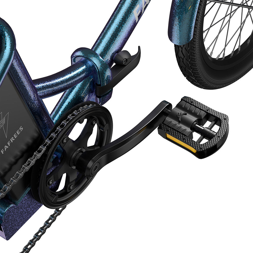 Fafrees F20 Lasting Electric Bike, 250W Motor, 36V 18.2Ah Battery, 20*1.95" Tires, 25km/h Max Speed, 120km Max Range, Mechanical Disc Brakes, SHIMANO 7 Speed - Radiant Teal