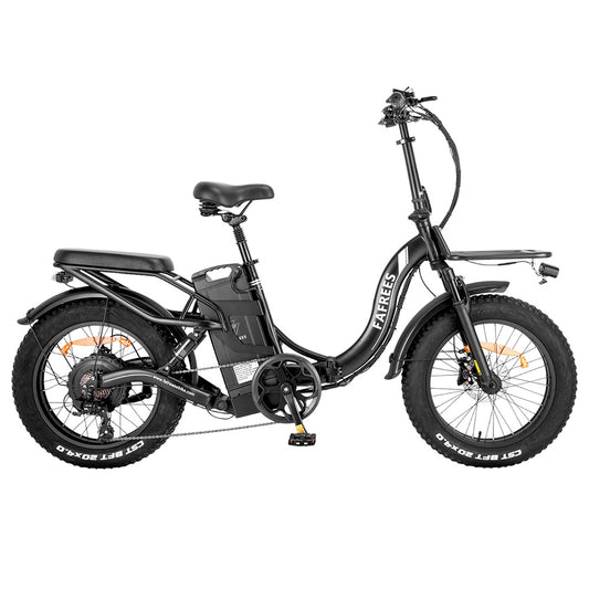 Fafrees F20 X-Max Electric Bike 20*4.0 inch Fat Tire 750W Brushless Motor 48V 30AH Battery 25km/h Default Max Speed 200km Max Range Shimano 7 Speed Gear Shift System Hydraulic Disc Brakes - Black