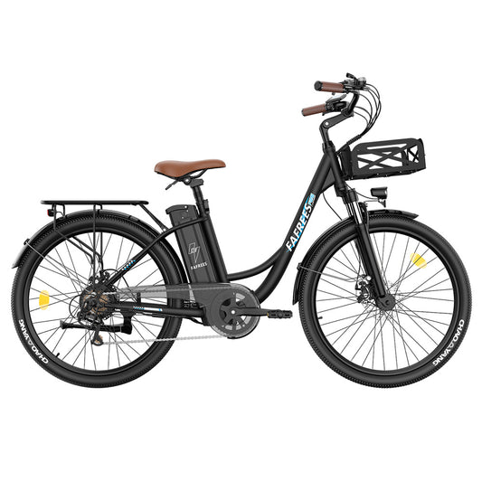 Fafrees F26 Lasting Electric Bike, 250W Motor, 36V 20.3Ah Battery, 26*1.95'' Tires, 25km/h Max Speed, 140km Range, SHIMANO 7 Speed, Mechanical Disc Brakes, 2.3-inch LCD Display - Black
