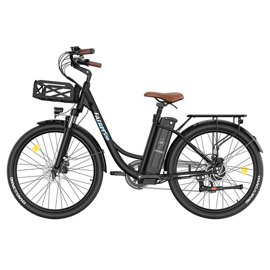 Fafrees F26 Lasting Electric Bike, 250W Motor, 36V 20.3Ah Battery, 26*1.95'' Tires, 25km/h Max Speed, 140km Range, SHIMANO 7 Speed, Mechanical Disc Brakes, 2.3-inch LCD Display - Black