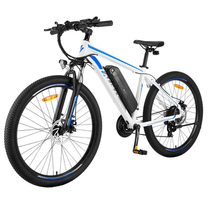 Fafrees F28 MT Mountain Electric Bike 27.5*2.25 inch Tire 250W Motor 36V 14.5Ah Battery 25km/h Speed 110km Max Range SHIMANO 21-Speed Gear Mechanical Disc Brakes - Blue
