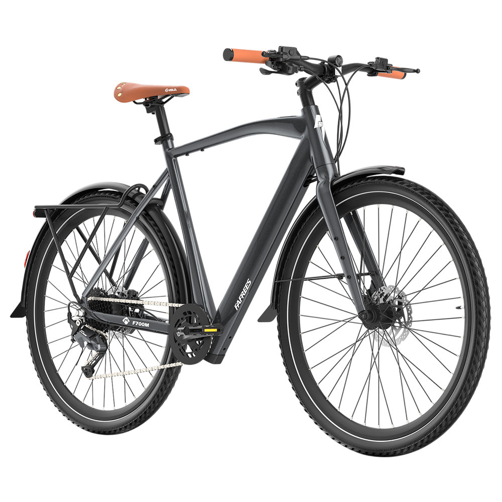 Fafrees F700M Electric Bike, 250W Motor, 36V 10Ah Battery, 700*42C Tires, 25km/h Max Speed, 100km Max Range, Hydraulic Disc Brakes, Torque Sensor, SHIMANO CUES 9-speed - Black