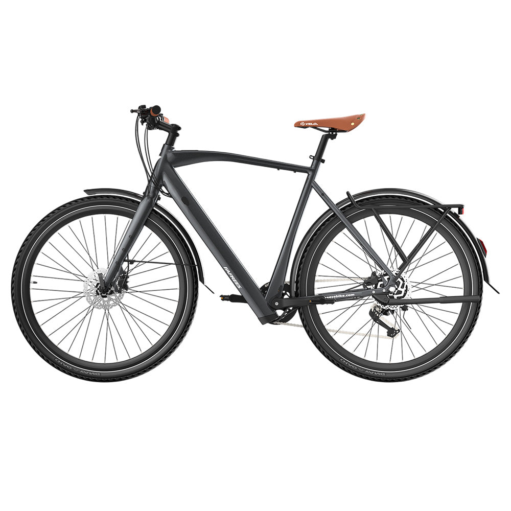 Fafrees F700M Electric Bike, 250W Motor, 36V 10Ah Battery, 700*42C Tires, 25km/h Max Speed, 100km Max Range, Hydraulic Disc Brakes, Torque Sensor, SHIMANO CUES 9-speed - Black