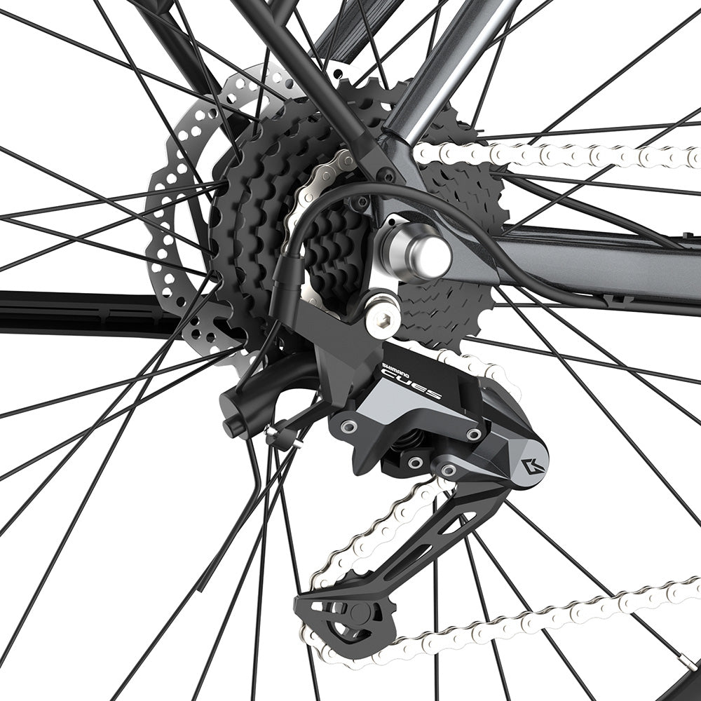 Fafrees F700M Electric Bike, 250W Motor, 36V 10Ah Battery, 700*42C Tires, 25km/h Max Speed, 100km Max Range, Hydraulic Disc Brakes, Torque Sensor, SHIMANO CUES 9-speed - Black